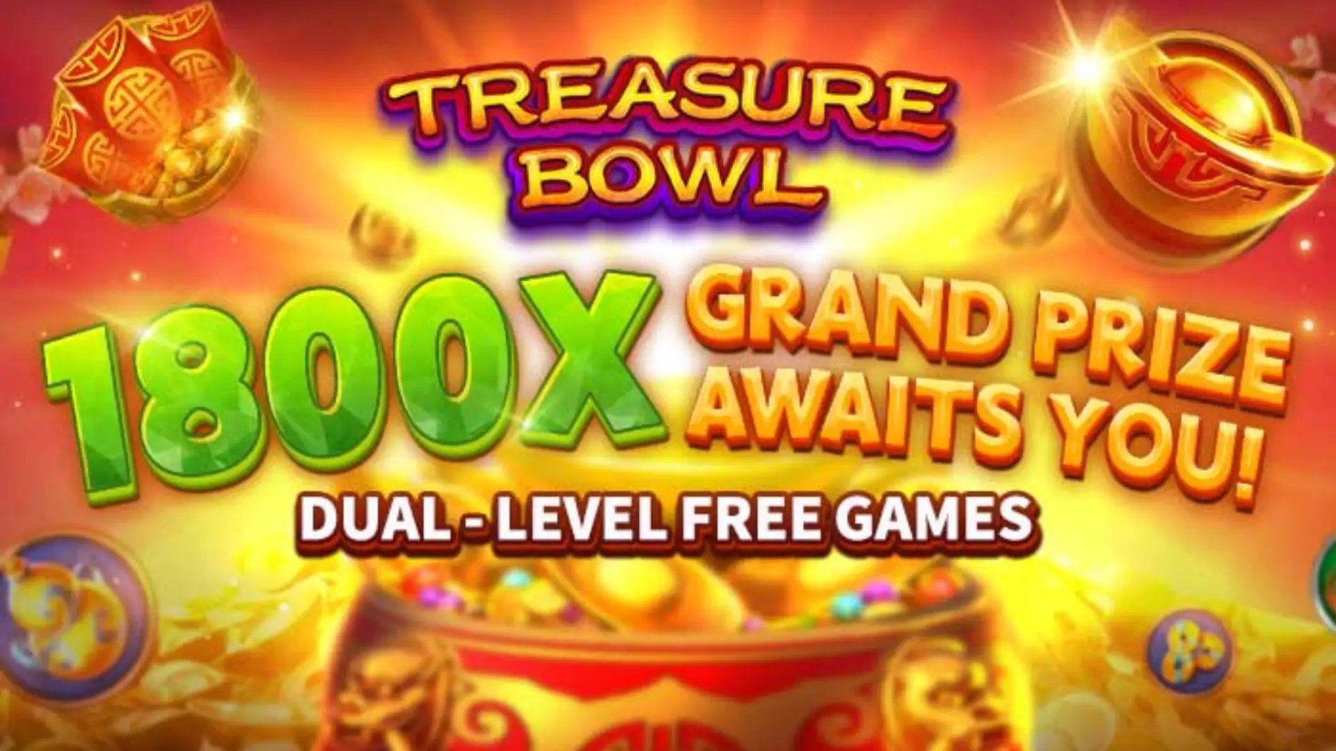 Multiplicadores Treasure Bowl buellpg - 7777x Máximo com Tigela Dourada